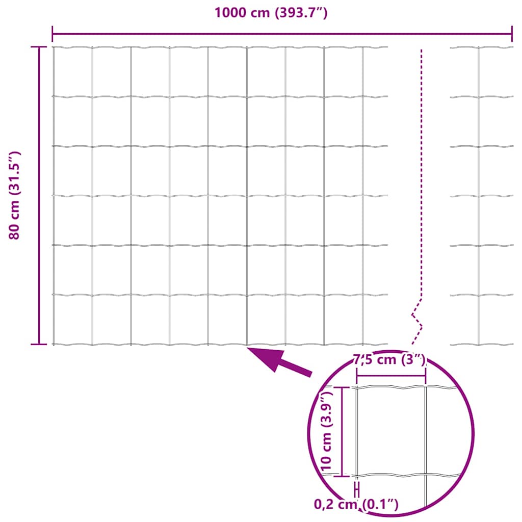 Plot s sloupkem Šedá 0,8 x 10 m Ocel a PVC - obrázek 15
