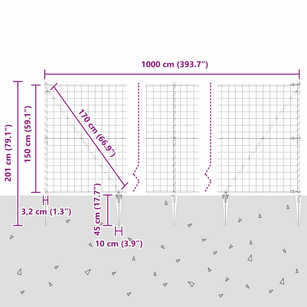 Plot s sloupkem Šedá 1,5 x 10 m Ocel - obrázek 14