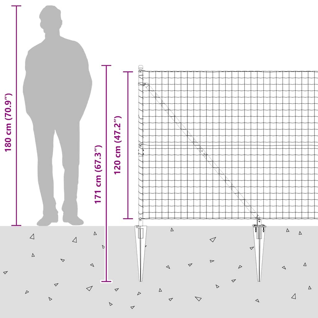 Plot s sloupkem Šedá 1,2 x 25 m Ocel a PVC - obrázek 16