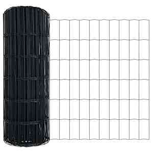Plot s sloupkem Šedá 0,8 x 25 m Ocel a PVC - obrázek 7