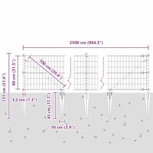 Plot s sloupkem Šedá 0,8 x 25 m Ocel a PVC - obrázek 14