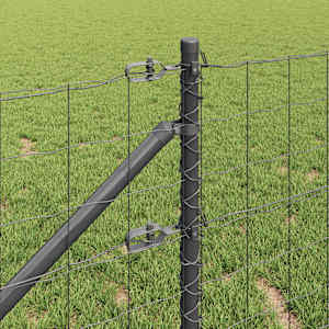 Plot s sloupkem Šedá 0,4 x 50 m Ocel a PVC - obrázek 4