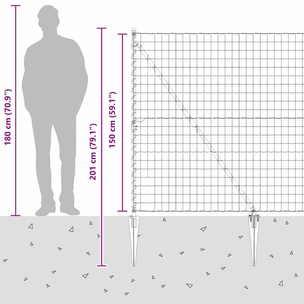 Plot s sloupkem Šedá 1,5 x 10 m Ocel - obrázek 16