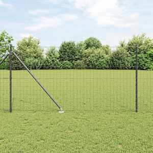 Plot s sloupkem Šedá 1,2 x 25 m Ocel - obrázek 1