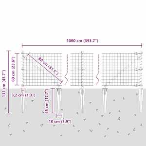 Venkovní euro plot s hroty 10 x 0,6 m Pozinkovaná ocel Stříbrná - obrázek 15