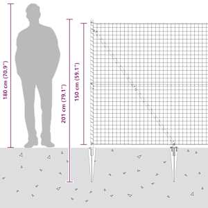 Venkovní euro plot s hroty 10 x 1,5 m Pozinkovaná ocel Stříbrná - obrázek 16