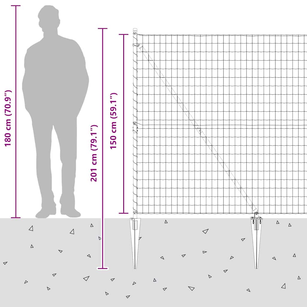 Plot s sloupkem Stříbrná 1,5 x 10 m Ocel - obrázek 16