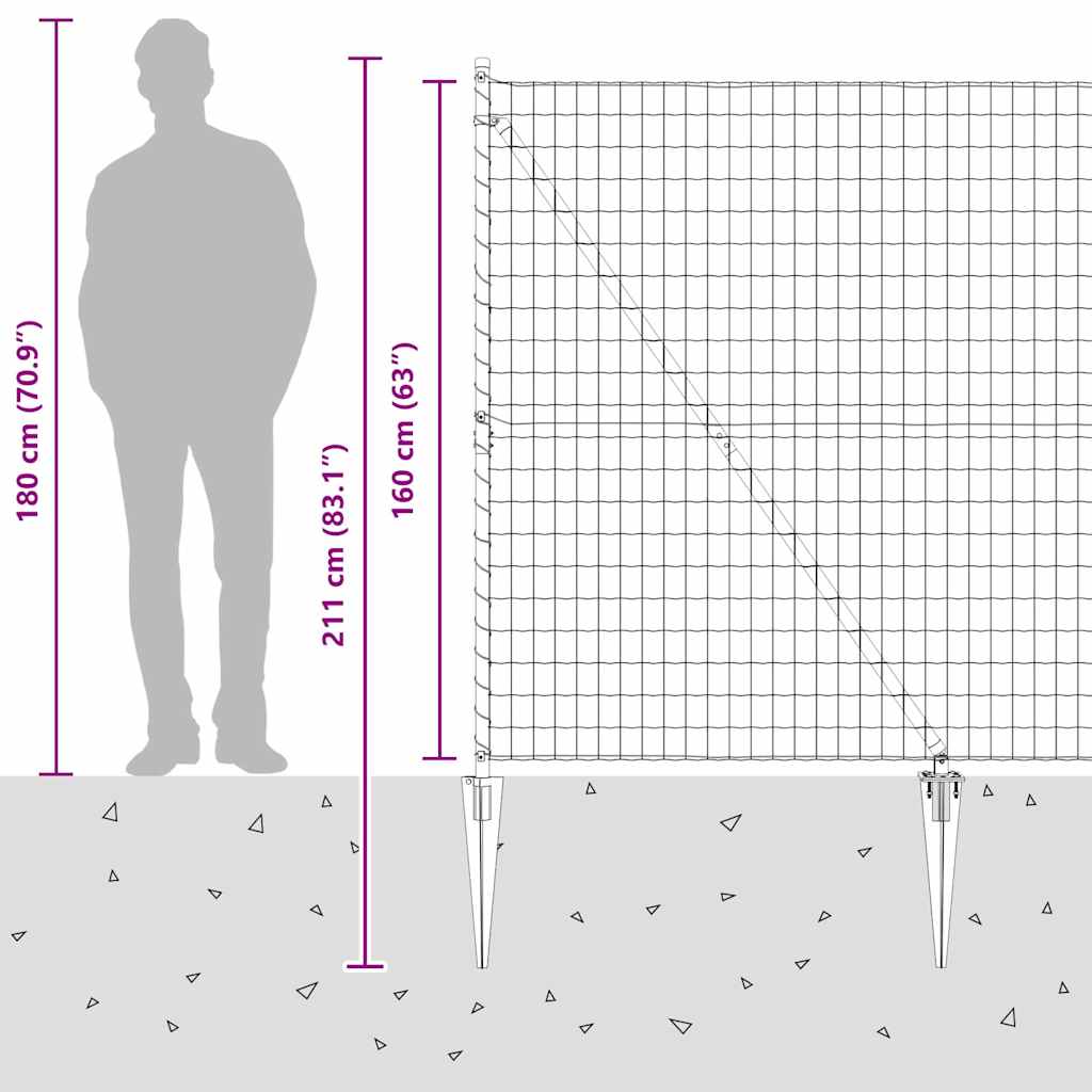 Plot s sloupkem Stříbrná 1,6 x 10 m Ocel - obrázek 16