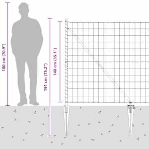 Plot s sloupkem Stříbrná 1,4 x 10 m Ocel - obrázek 16