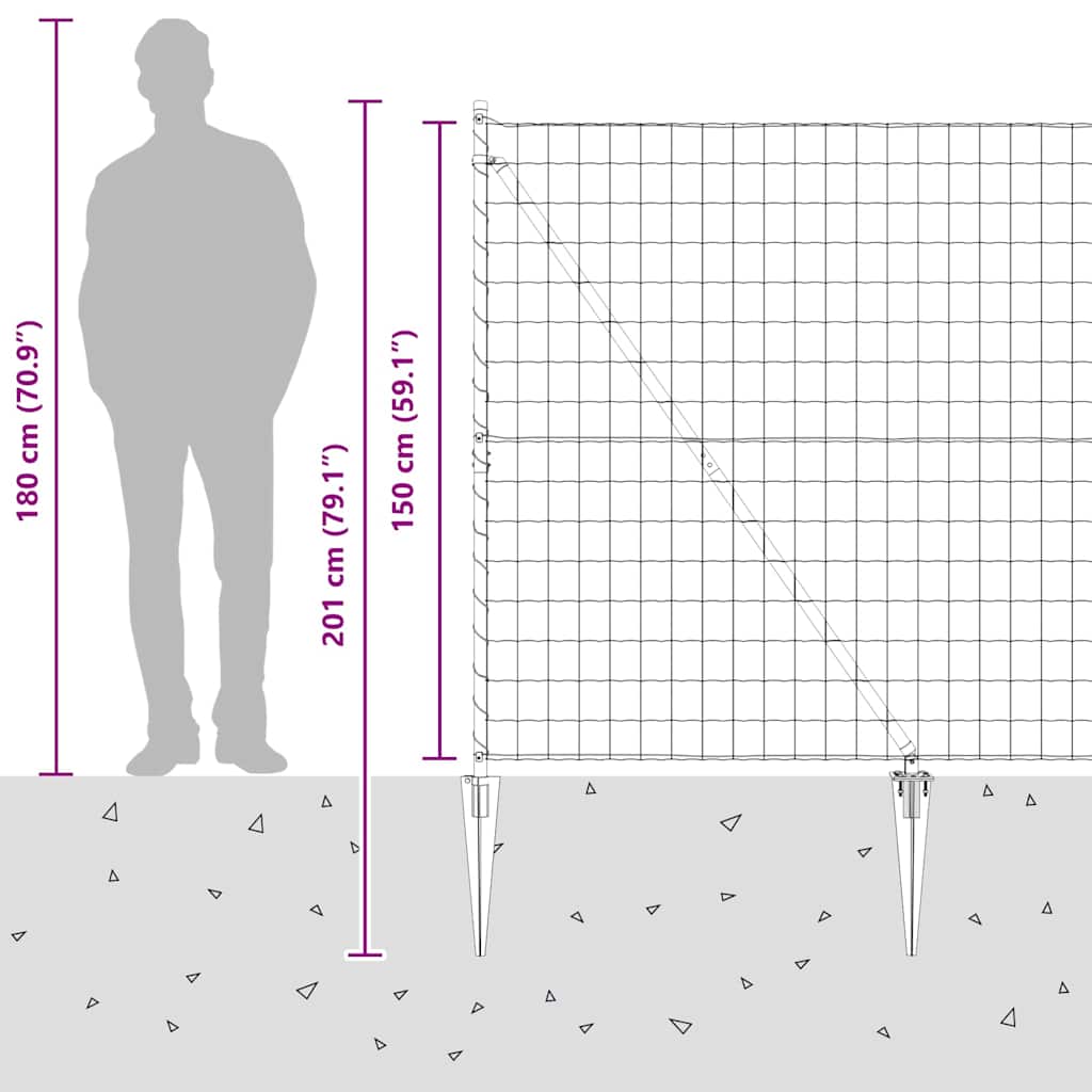 Plot s sloupkem Stříbrná 1,5 x 10 m Ocel - obrázek 16
