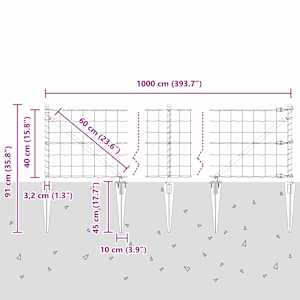 Plot s sloupkem Stříbrná 0,4 x 10 m Ocel - obrázek 15