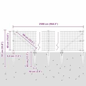 Evropský plot se hroty 25 x 0,4 m Pozinkovaná ocel Stříbrná - obrázek 15