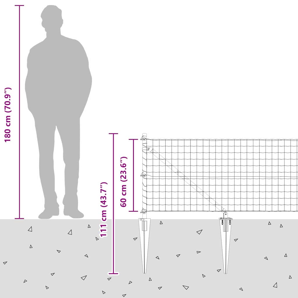 Plot s sloupkem Stříbrná 0,6 x 25 m Ocel - obrázek 17