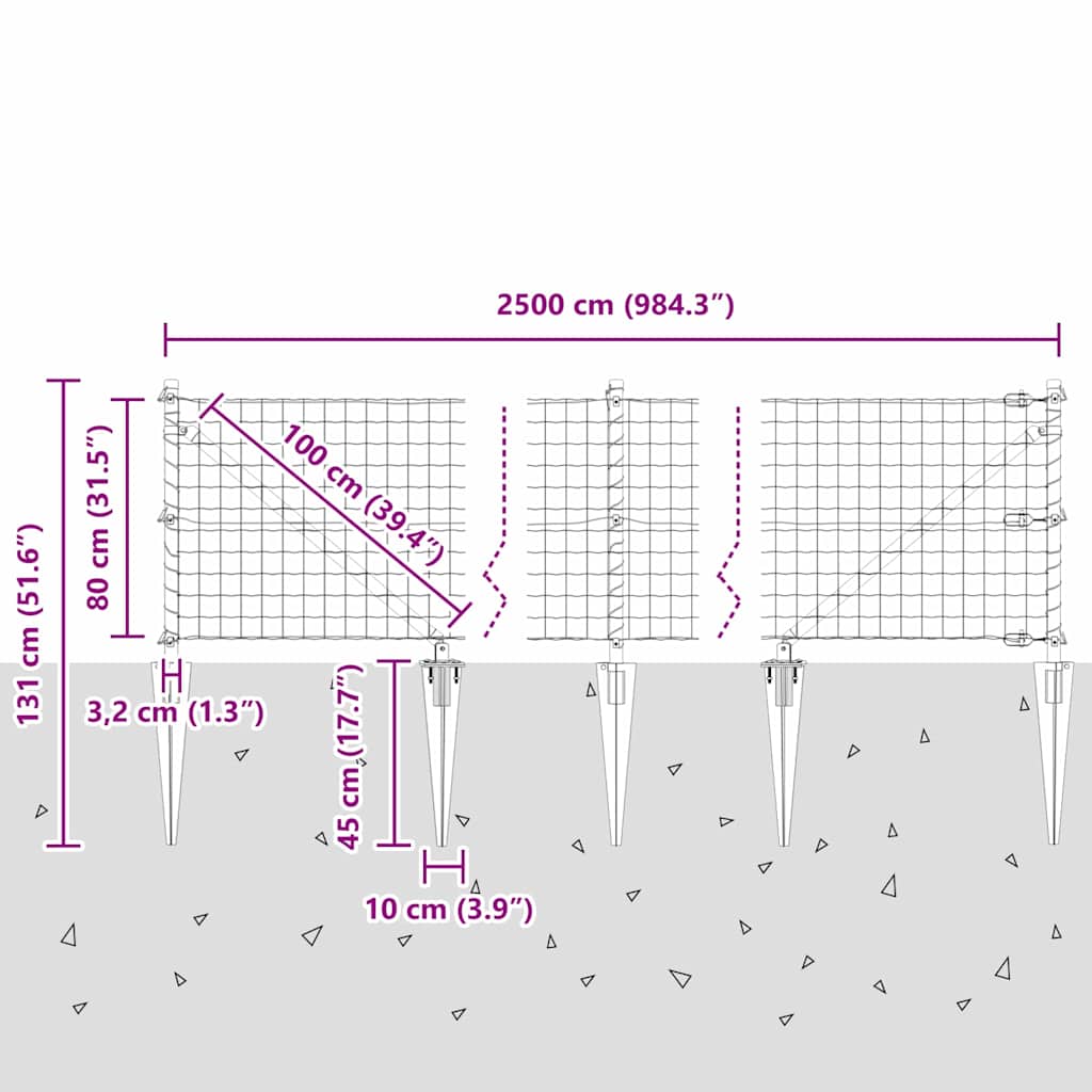 Plot s sloupkem Stříbrná 0,8 x 25 m Ocel - obrázek 15