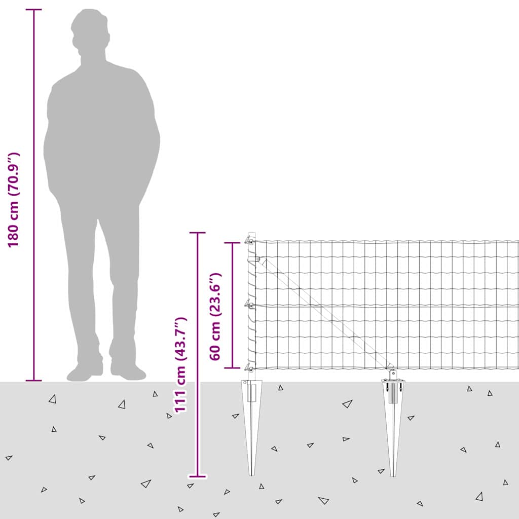 Plot s sloupkem Stříbrná 0,6 x 25 m Ocel - obrázek 17