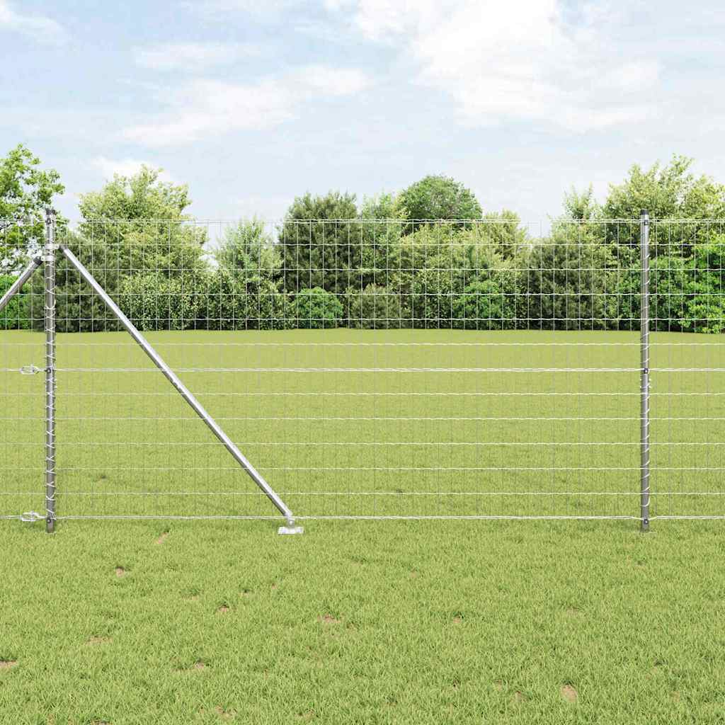 Euro Hegn med 13 punktstolper 1,2x25 m Galvaniseret stål