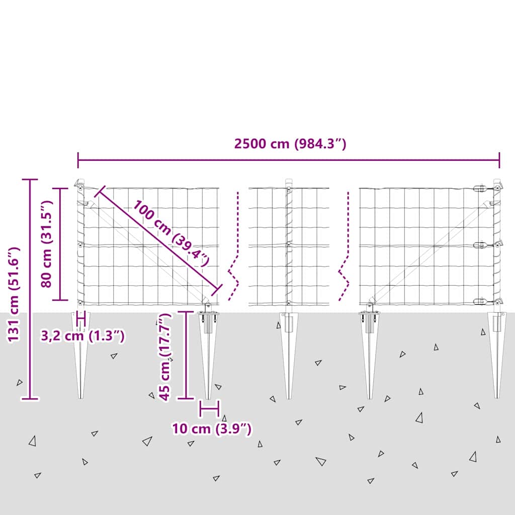Plot s sloupkem Stříbrná 0,8 x 25 m Ocel - obrázek 15