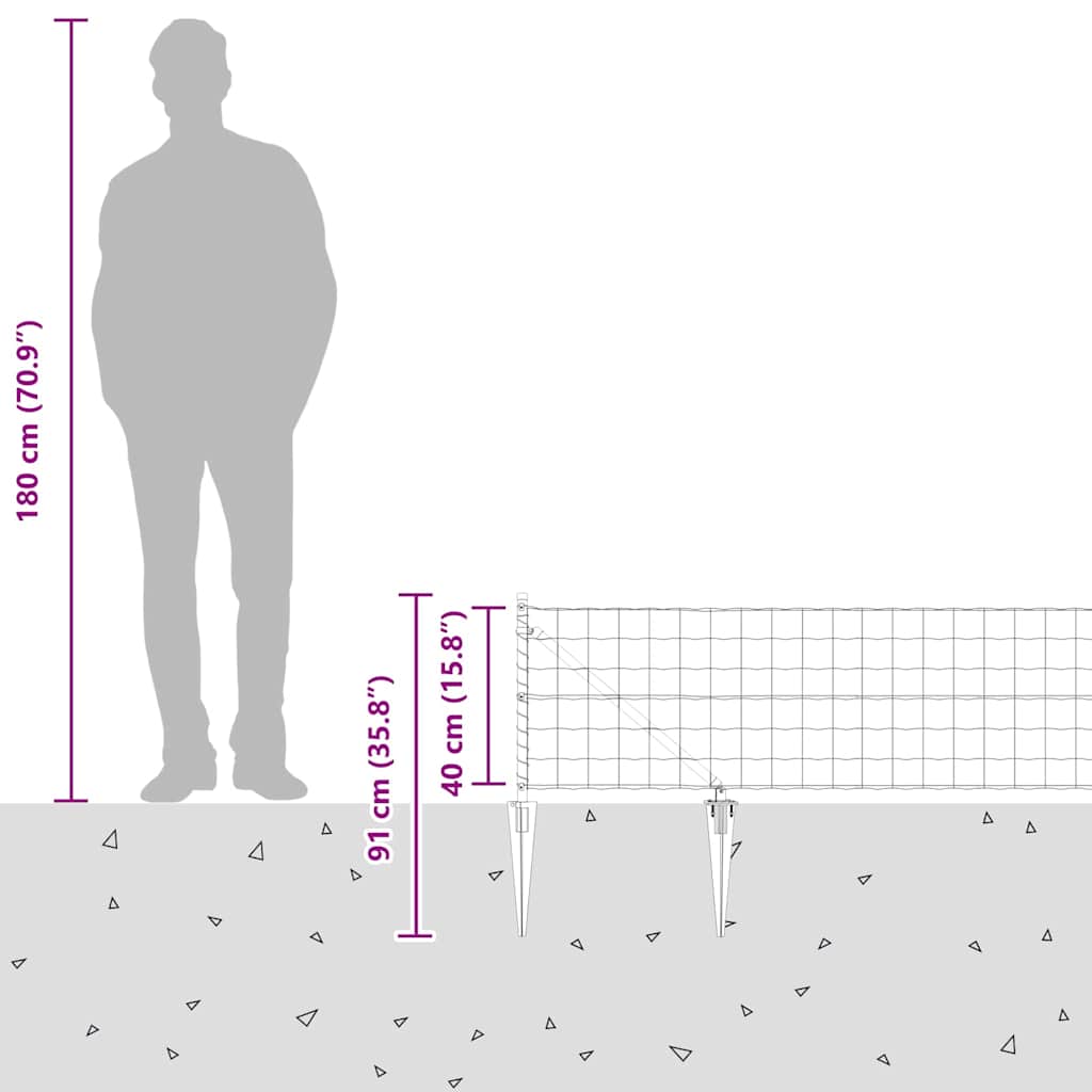 Plot s sloupkem Stříbrná 0,4 x 25 m Ocel - obrázek 17