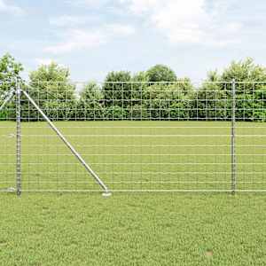 Ograja s stebrom srebrna 1 x 25 m Jeklo