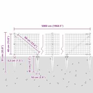Venkovní euro plot s hroty 50 x 0,4 m Pozinkovaná ocel Stříbrná - obrázek 15