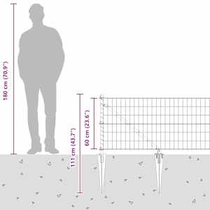 Venkovní euro plot s hroty 50 x 0,6 m Pozinkovaná ocel Stříbrná - obrázek 17