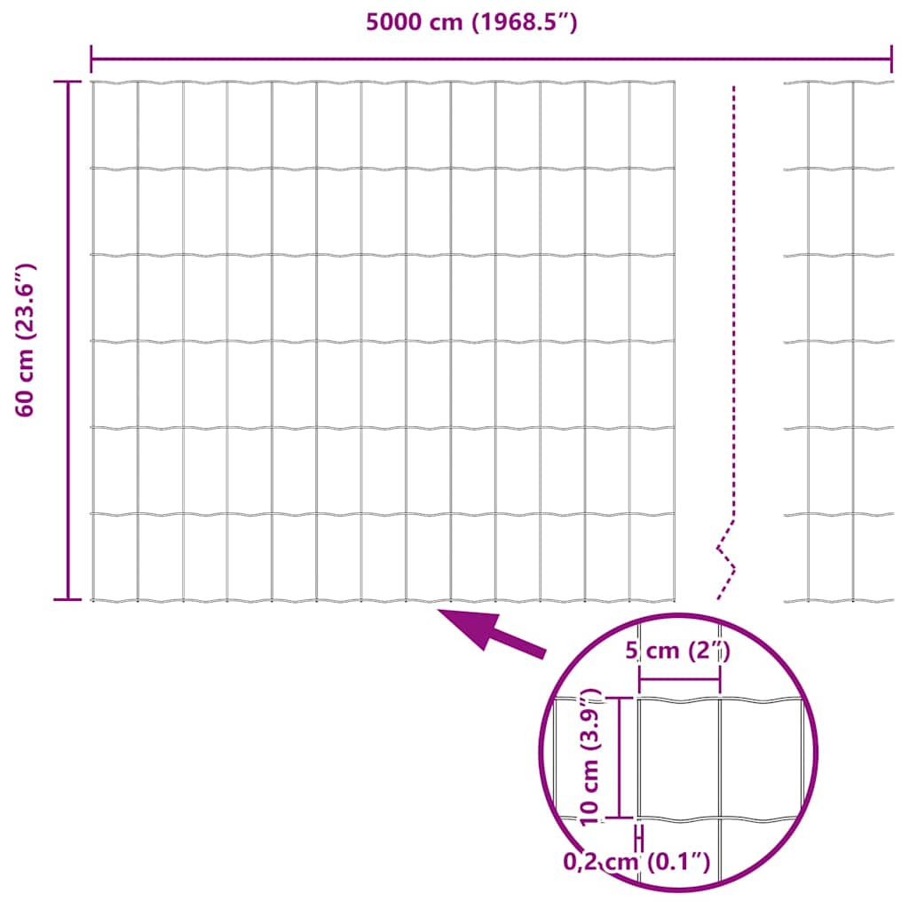Plot s sloupkem Stříbrná 0,6 x 50 m Ocel - obrázek 16