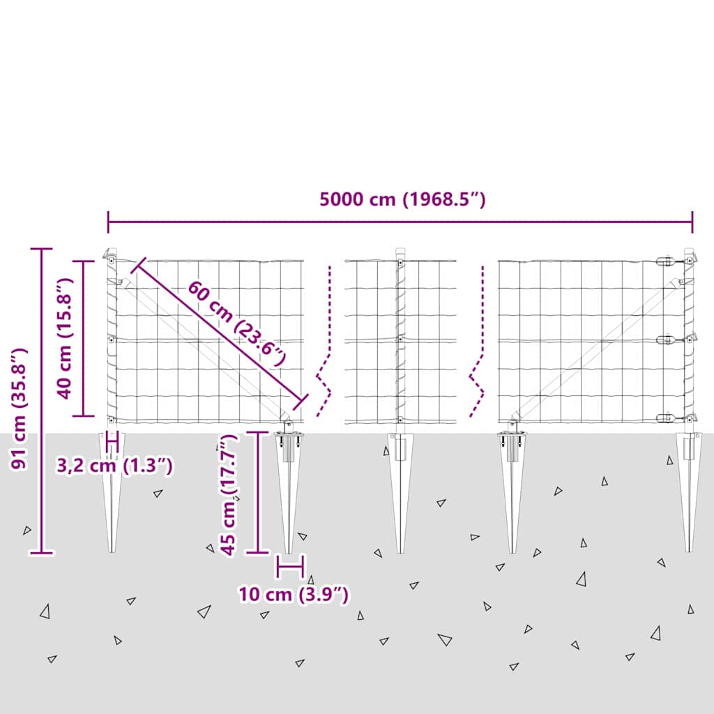 Plot s sloupkem Stříbrná 0,4 x 50 m Ocel - obrázek 15