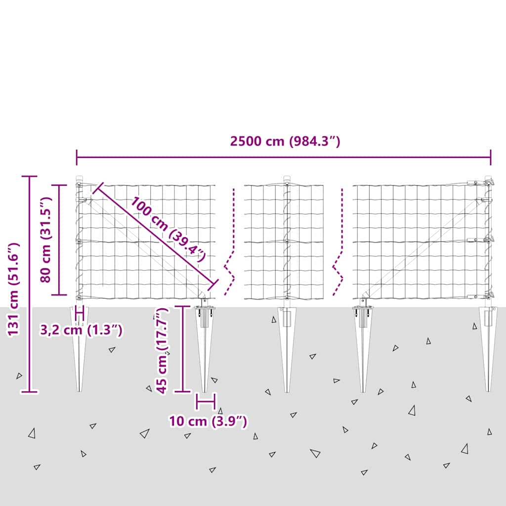 Plot s sloupkem Stříbrná 0,8 x 25 m Ocel - obrázek 15