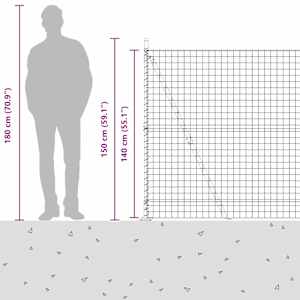 Evropský plot s betonovou základnou 10 x 1,4 m Zelená Síťovina - obrázek 17