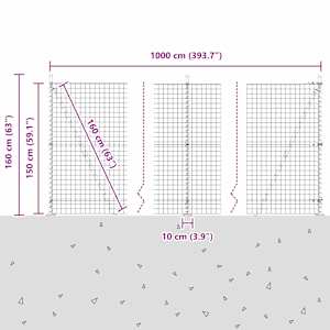 Evropský plot s betonovou základnou 10 x 1,5 m Zelená Síťovina - obrázek 15
