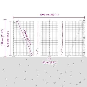Evropský plot s betonovou základnou 10 x 1,2 m Zelená Síťovina - obrázek 15