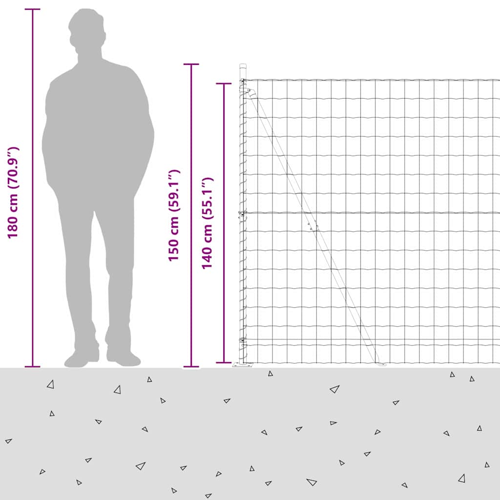 Plot s sloupkem Zelená 1,4 x 10 m Ocel a PVC - obrázek 17