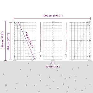 Plot s sloupkem Zelená 1,2 x 10 m Ocel - obrázek 15