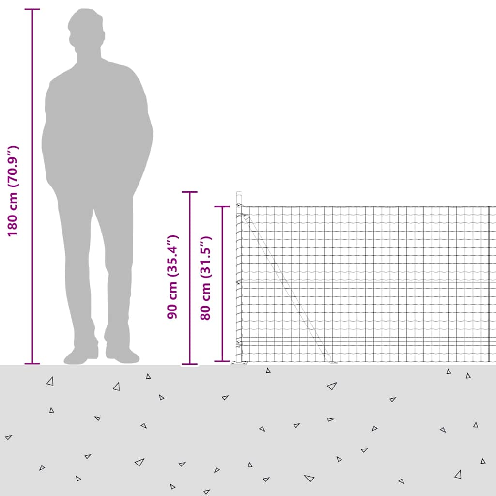 Plot s sloupkem Zelená 0,8 x 25 m Ocel a PVC - obrázek 17