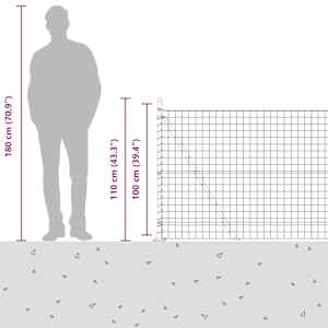 Evropský plot s betonovou základnou 25 x 1 m Ocel potažená PVC - obrázek 17