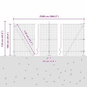 Evropský plot s betonovou základnou 25 x 1 m Ocel potažená PVC - obrázek 15