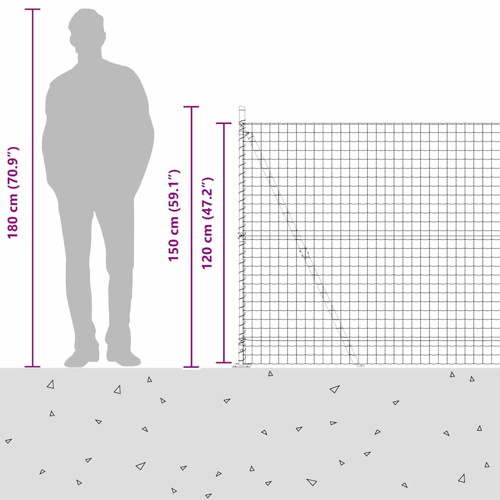 Plot s sloupkem Zelená 1,2 x 25 m Ocel a PVC - obrázek 17