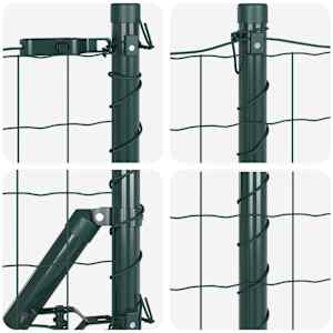 Plot s sloupkem Zelená 0,8 x 25 m Ocel a PVC - obrázek 9