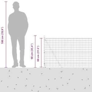 Plot s sloupkem Zelená 0,8 x 25 m Ocel a PVC - obrázek 17