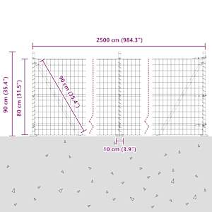 Plot s sloupkem Zelená 0,8 x 25 m Ocel a PVC - obrázek 15