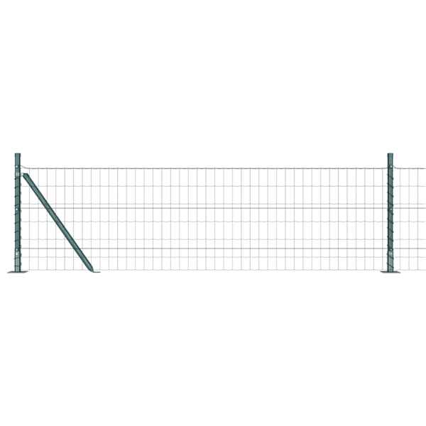 vidaXL Euro Aiandus Betoon Alusel 25 x 0,6 m PVC-kaetud teras Roheline