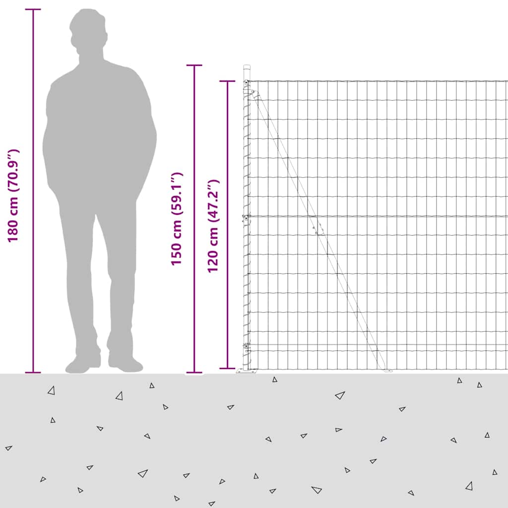 Plot s sloupkem Zelená 1,2 x 25 m Ocel a PVC - obrázek 17