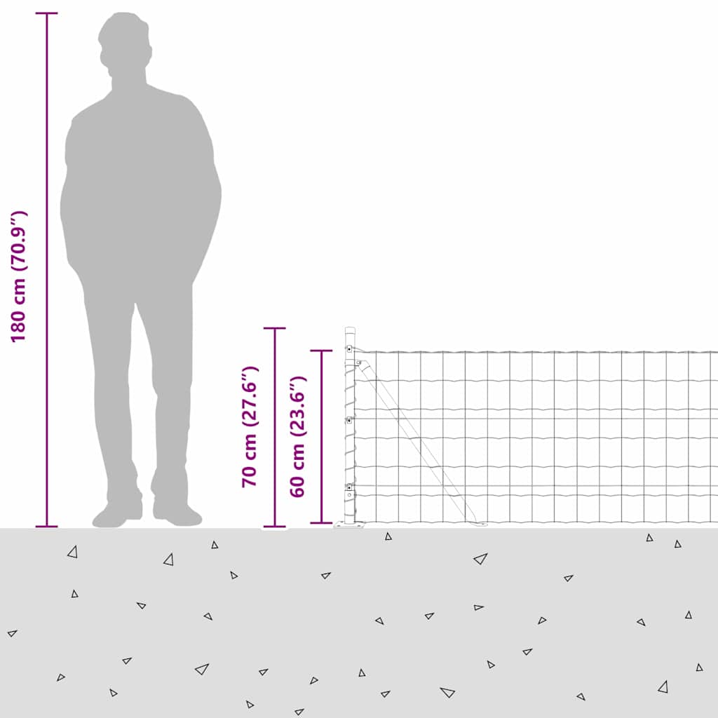 Plot s sloupkem Zelená 0,6 x 25 m Ocel a PVC - obrázek 17