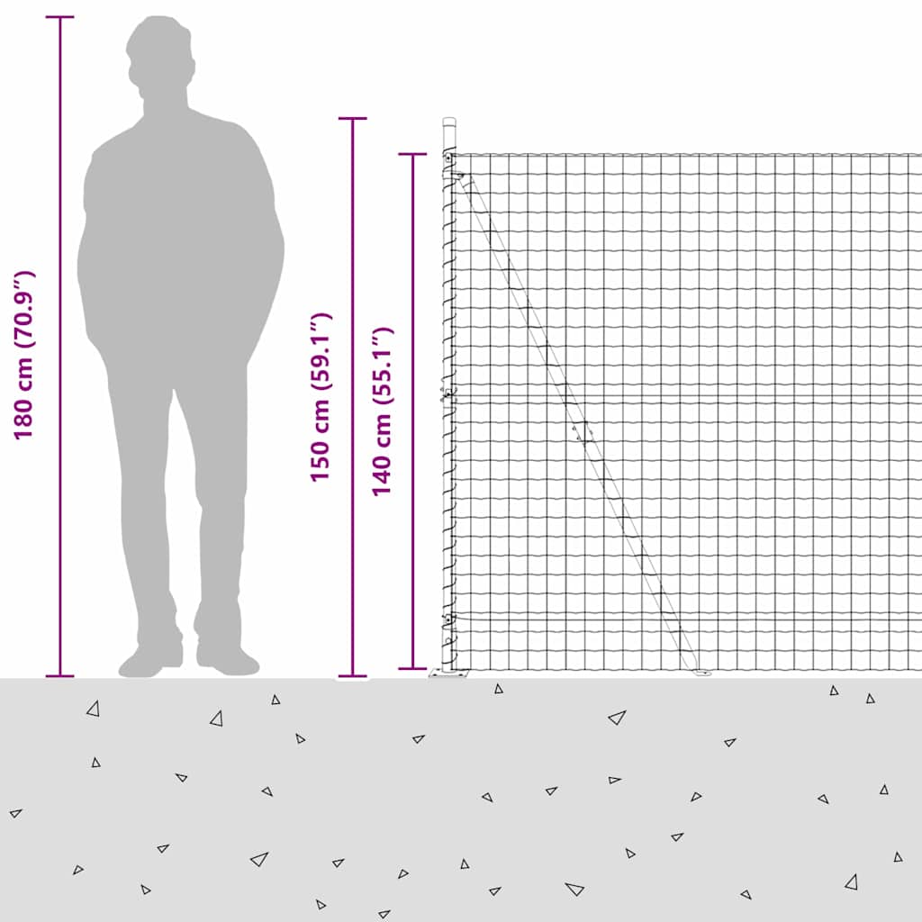 Plot s sloupkem Šedá 1,4 x 10 m Ocel a PVC - obrázek 17
