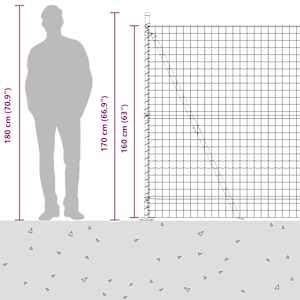 Evropský plot s betonovou základnou 10 x 1,6 m Šedá Síťovina - obrázek 17