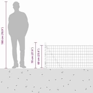 Evropský plot s betonovou základnou 10 x 0,6 m Šedá Síťovina - obrázek 17