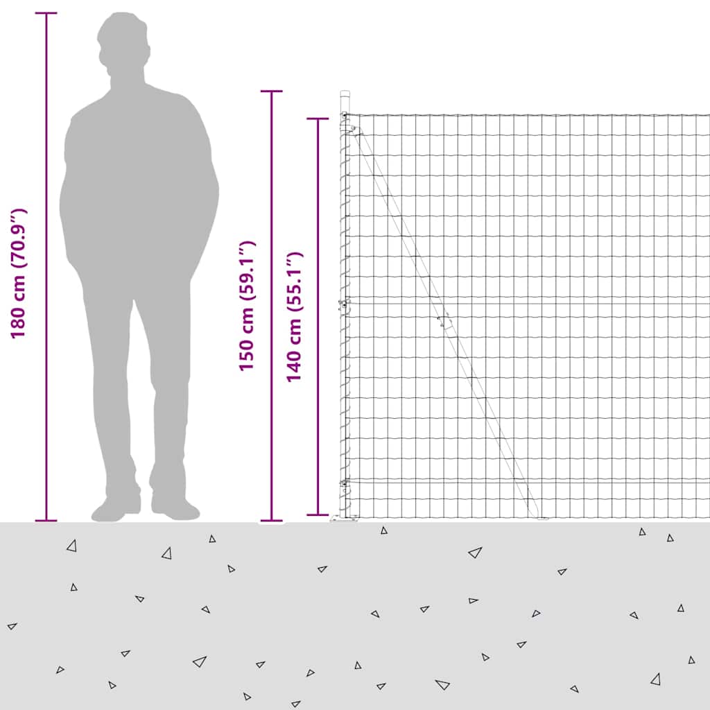 Plot s sloupkem Šedá 1,4 x 10 m Ocel a PVC - obrázek 17