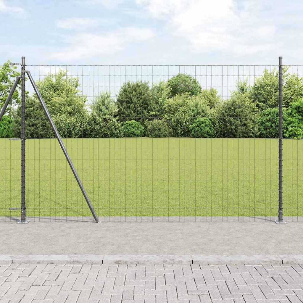 Euro Hegn med 7 Flanged Posts 1,5x10 m Galvaniseret Stål