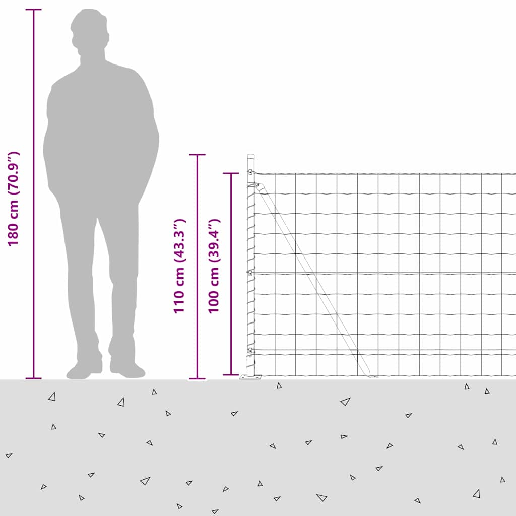 Plot s sloupkem Šedá 1 x 10 m Ocel - obrázek 16