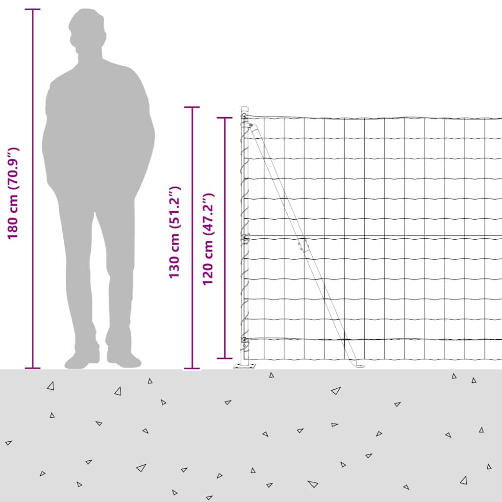 Plot s sloupkem Šedá 1,2 x 10 m Ocel - obrázek 17